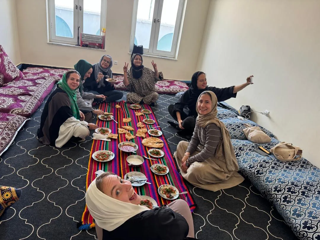 Cooking, learning, and sharing a meal together in the women-only park of Bamiyan alongside their female tour guides.